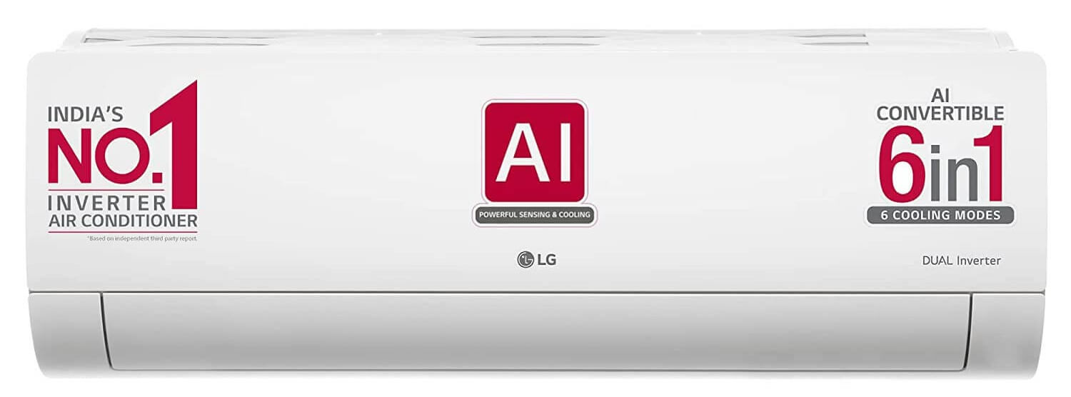 LG 1.5 Ton 5 Star AI DUAL Inverter Split AC - Top 10 Air Conditioners in India - buyfite.com