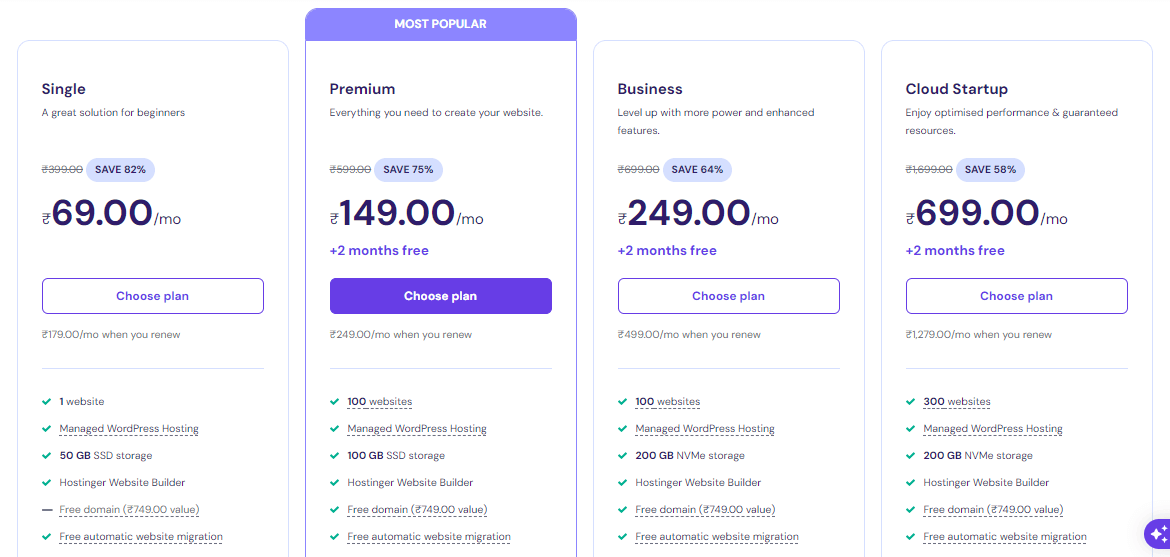Hostinger Shared Hosting Plans - Hostinger referral link - buyfie